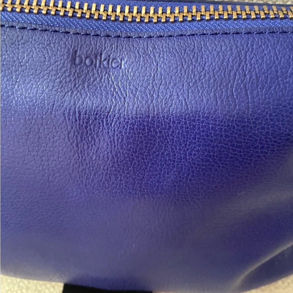 Botkier EUC Trigger Envelope Royal Blue Leather Crossbody Bag with Gold Accents - Picture 8 of 14